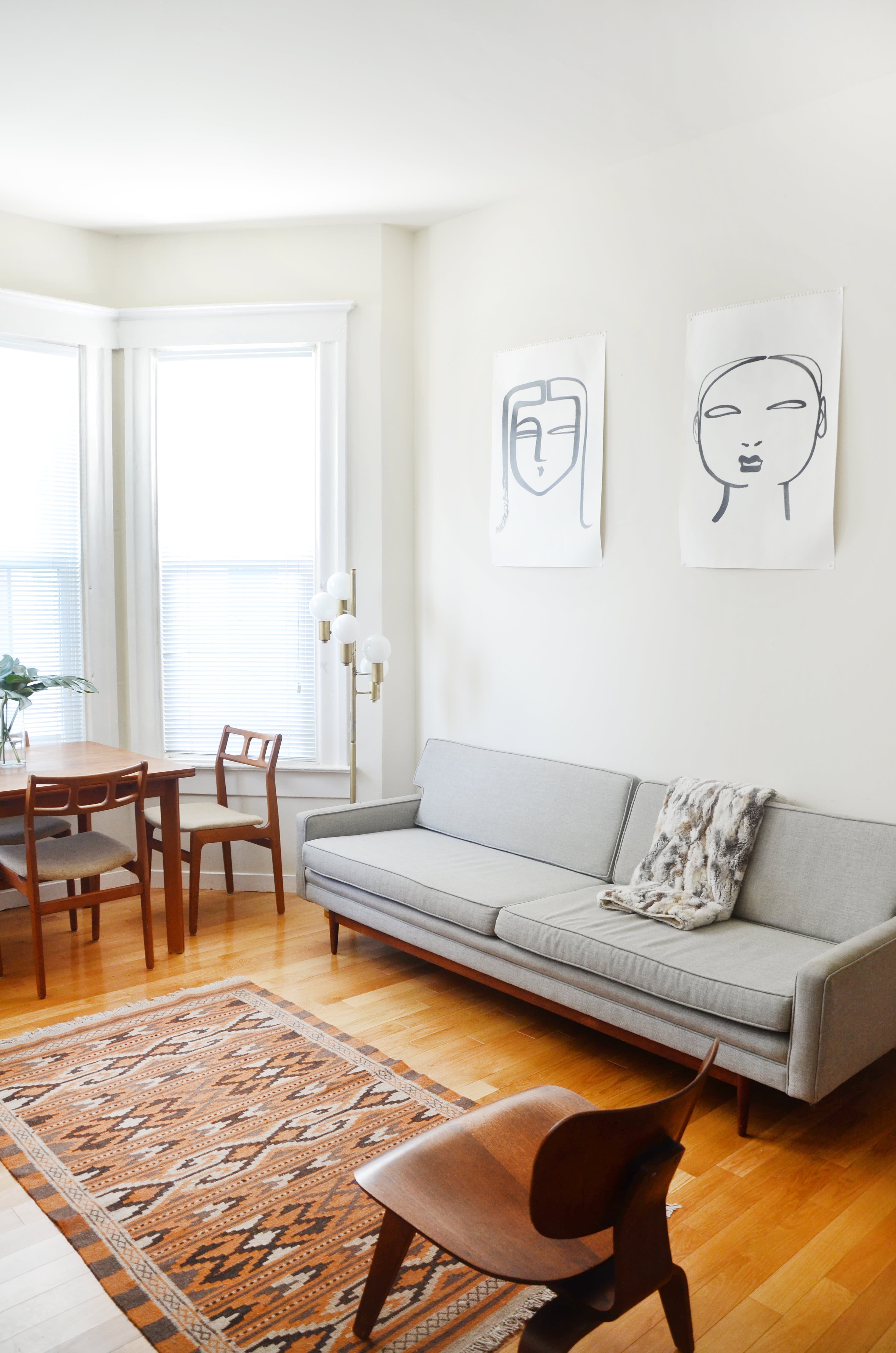 Image showcasing House Tour: Warm Colors and Art in a Rental Apartment | Apartment Therapy